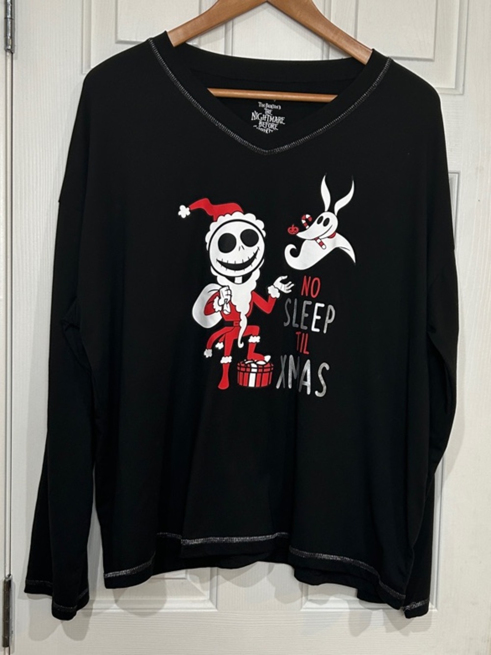 Disney’s Nightmare Before Christmas Santa Jack "No Sleep Til Xmas" Lounge Top 2X